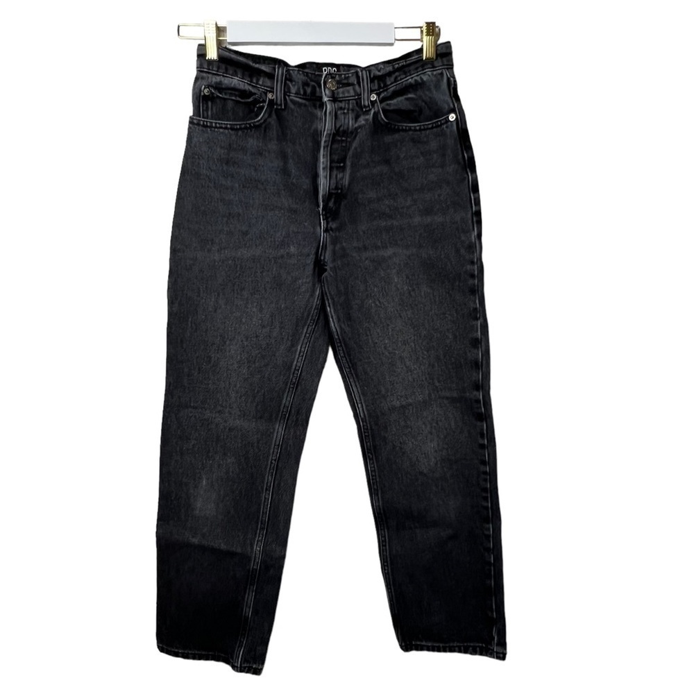BDG Barrel Black Demin Relaxed Mid Rise Straight Leg Jeans Women’s SZ 27 UO EUC
